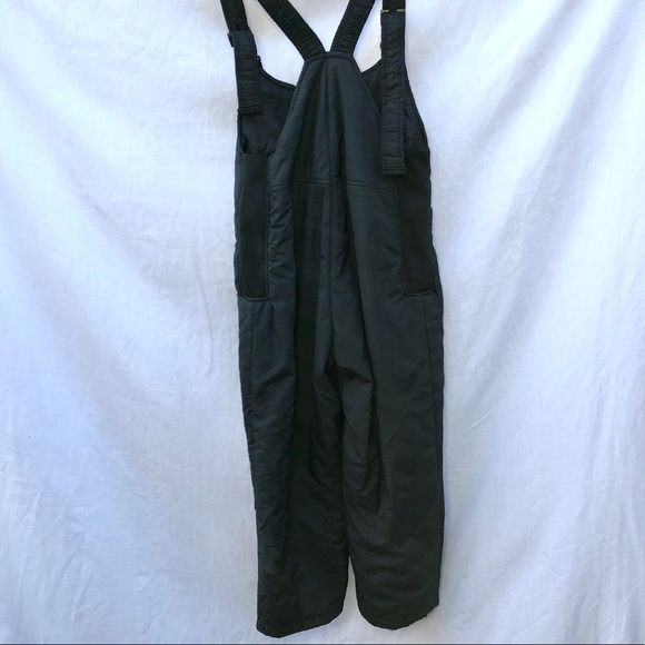 Vintage Black Ski Overalls Bib Youth Small - Picture 6 of 6